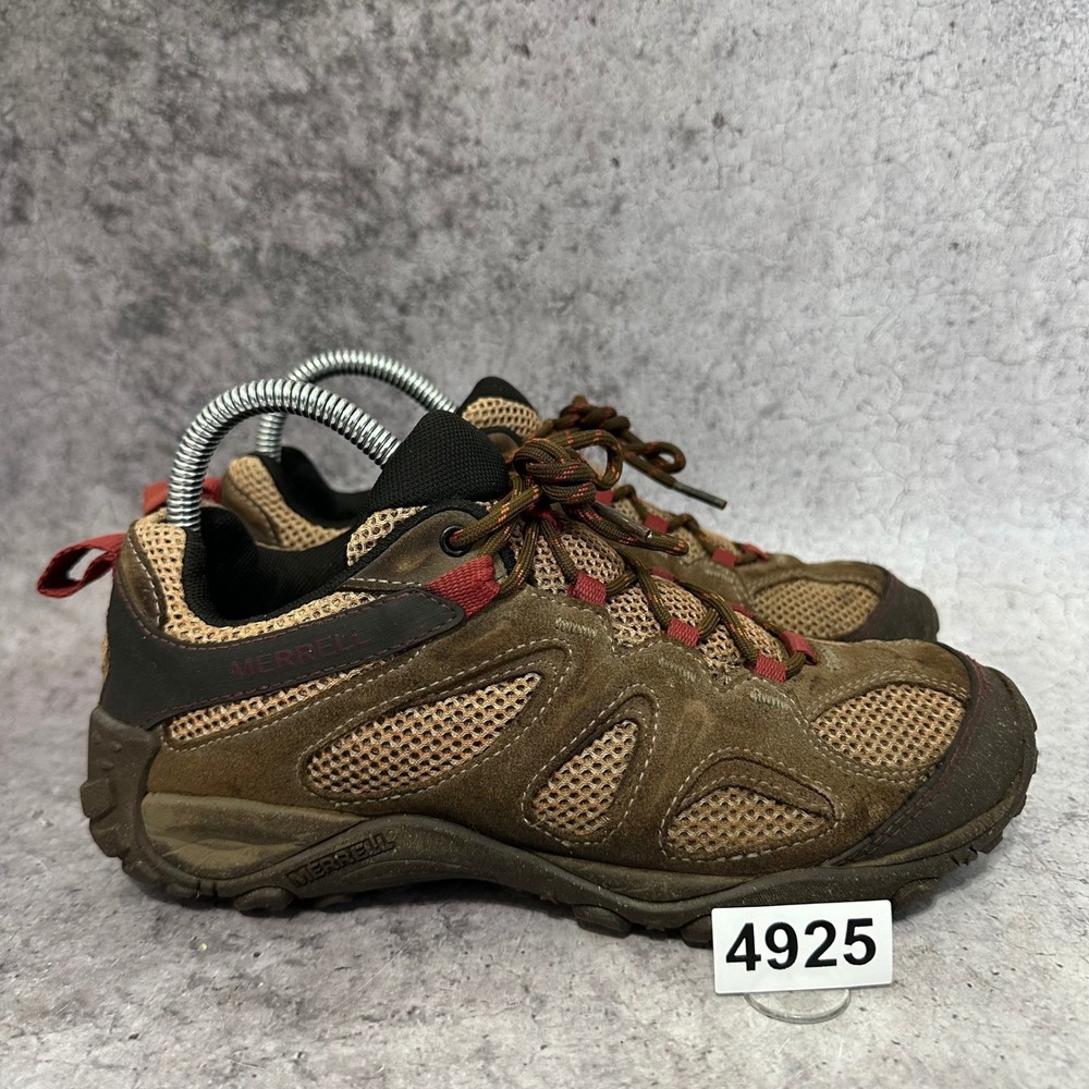 Merrell Yokota 2 Hiking Shoes Womens 8 Brown Suede Mesh Trail Outdoor J78638
